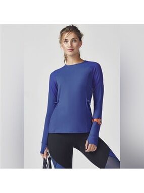 Fabletics Royal Blue Long-Sleeve Athletic Top